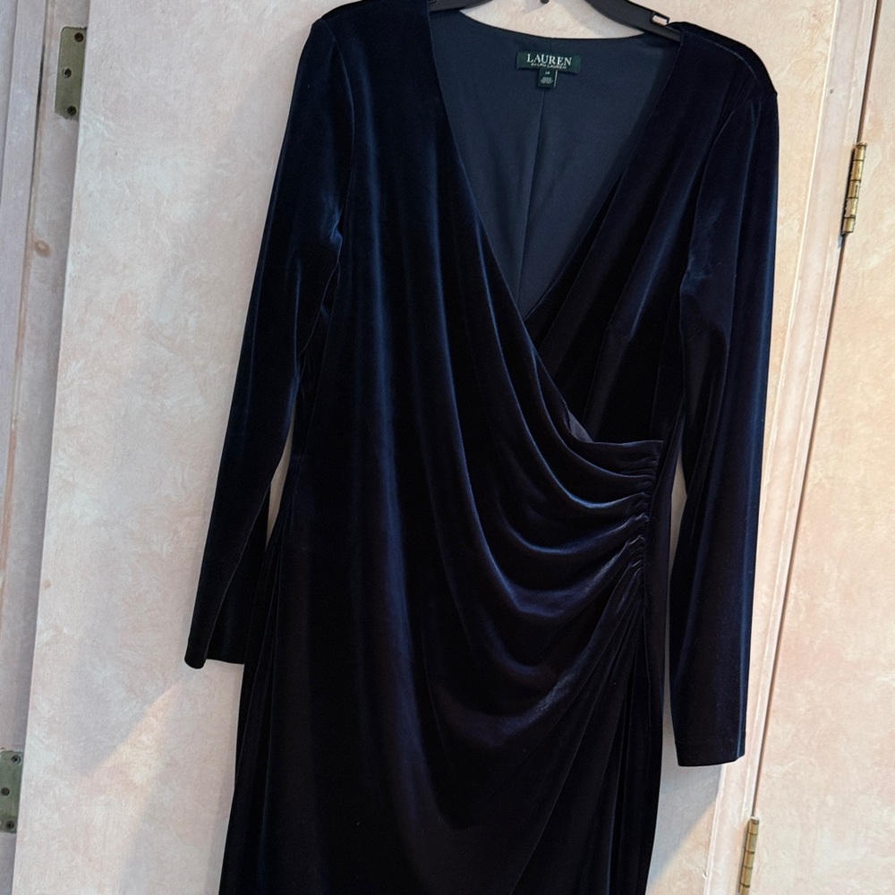 Lauren Ralph Lauren Midnight Blue Velvet Dress